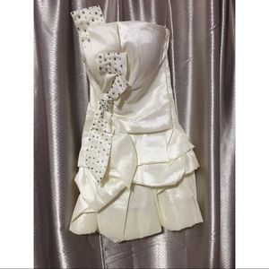 Short Ivory Formal Dress